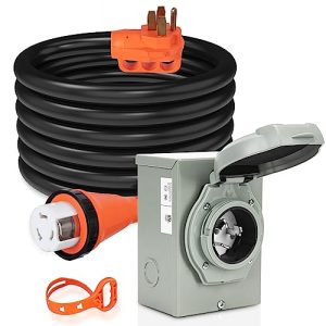 WELLUCK-25FT-Power-Cord-Inlet-Box-Kit-Temporary-Connector-Cable-50Amp-Generator-Plug-NEMA-14-50P-to-SS2-50R-Extension-Cord-25-Feet-with-NEMA-SS2-50P-Generator-Inlet-ETL-Listed-Weatherproof-0
