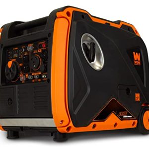 WEN 56455i Super Quiet 4500-Watt RV-Ready Portable Inverter Generator with Fuel Shut-Off and Electric Start Black