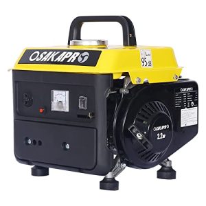 WIILAYOK Portable Generator, 900 Watts Gas Powered Generator for Backup Home Use & Outdoors Camping Low Noise Ultra Lightweight EPA III and CARB Compliant (Black ＆ Yellow)