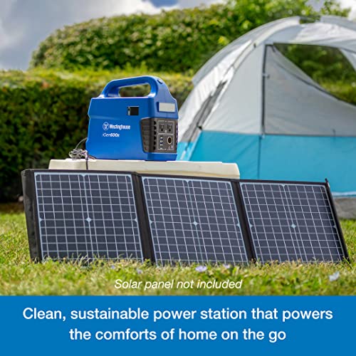 Westinghouse 592Wh 1200 Peak Watt Portable Power Station and Solar Generator, Pure Sine Wave AC Outlet, Backup Lithium Battery For Camping, Home, Travel, Indoor/Outdoor Use (Solar Panel Not Included)