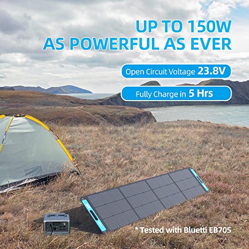 XTAR SP150 150W Portable Solar Panel for Power Station, Foldable Solar Charger with Adjustable Kickstand, Highly Efficient Panel for Outdoor Camping RV Off Grid System