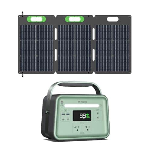 Yoshino Solid-State Portable Power Station B330 SST with 100W Solar Panel, 241Wh Backup Battery, Foldable 100W Portable Solar Panel