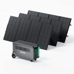 Zendure SuperBase V 4.6KWh Solar Generator with 3X 400W Portable Solar Panel, 120/240V 3800W AC Output, LFP Portable Power Station for Home Backup, Emergency, Vanlife, RV, Tiny House, Off-grid