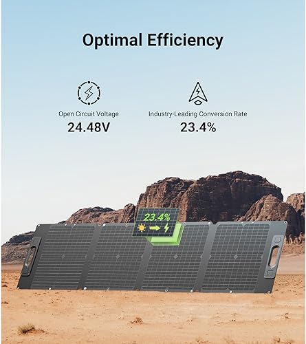 105W Ultra Lightweight Portable Solar Panel,100% Power Station Compatible, New Carbon Fiber Material, A-grade Premium High-Efficiency Monocrystalline PV Module, Ideal for Outdoor Camping,RV