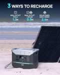 1800W Power Station - Super Fast Chaging Solar Generator, 1382.4Wh LiFePO4 Battery Pratable Power Station, Power Source For Camping, Off-grid or Power Outage(Solar Panal Optional)