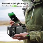 92.2Wh(200W Peak) Portable Power Station 25600mAh Camping Solar Generator (Solar Panel Not Included) Lithium Battery Power 110V/100W AC, DC, LED Flashlight for Emergency