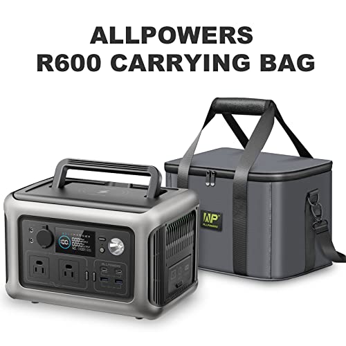 ALLPOWERS Portable Carry Bag for R600 Portable Power Station, Battery Case with Waterproof Compartment for Charging Accessories, Compatible with S300, Explorer 240, EB3A