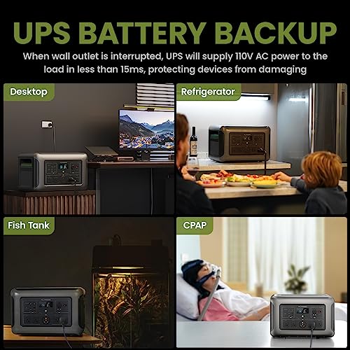 ALLPOWERS R3500 + B3000 Expandable Portable Home Battery, 3200W 6336Wh LiFePO4 Portable Power Station Bundle, 5 AC with 30A RV Outlets, UPS Solar Generator for Outdoor Camping, RV, Home Backup