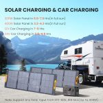 ALLWEI LiFePO4 Solar Generator 1200W with 2 * 200W Solar Panel, 1008Wh Portable Power Station with UPS Mode, Fast Charge in 1.5H, 4 AC Outlet, Battery Generator for Home Backup Camping RV