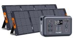 ALLWEI LiFePO4 Solar Generator 1200W with 2 * 200W Solar Panel, 1008Wh Portable Power Station, Fast Charge in 1.5H, 4 AC Outlet, Solar Power Battery Generator for CPAP RV Outdoor Camping Home Use