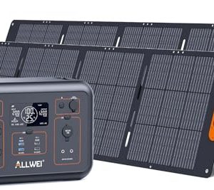 ALLWEI-LiFePO4-Solar-Generator-1200W-with-2-200W-Solar-Panel-1008Wh-Portable-Power-Station-with-UPS-Mode-Fast-Charge-in-15H-4-AC-Outlet-Battery-Generator-for-Home-Backup-Camping-RV-0