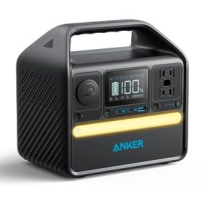 Anker 522 Portable Power Station, 299Wh Solar Generator (Solar Panel Optional), LiFePO4 Battery Pack, 300W (Peak 600W) PowerHouse, 6 Ports, 2 AC Outlets, 60W/20W USB-C PD Ports, LED for Camping and RV