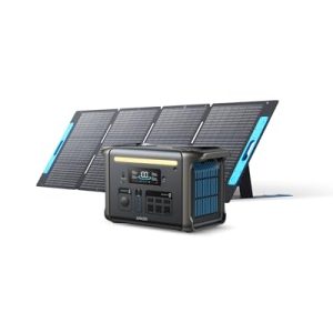 Anker SOLIX F1500 Portable Power Station, PowerHouse, 1536Wh Solar Generator with 200W Solar Panel, LiFePO4 Batteries, 6 AC Outlets Up to 1800W for Home, Power Outage, Outdoor Camping