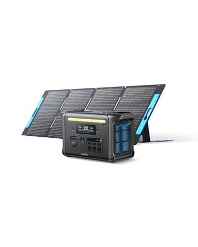 Anker SOLIX F1500 Portable Power Station, PowerHouse, 1536Wh Solar Generator with 200W Solar Panel, LiFePO4 Batteries, 6 AC Outlets Up to 1800W for Home, Power Outage, Outdoor Camping