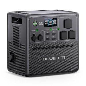 BLUETTI Solar Generator AC240, 1536Wh/2400W Solar Generator, Expandable to 10136Wh, IP65 Water Resistant LiFePO4 Battery Backup, 0-80% in 45 Min., Emergency Power for Camping, Home Use, RV Life