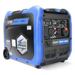 DK 5000W Gas Inverter Generator, Electric Start, 120V 240V Full Power Output, Dual or Tri-fuel Conversion Possible, Wheel & Handle Kit, for Outage Home Backup Power Tool (DK5000iE)