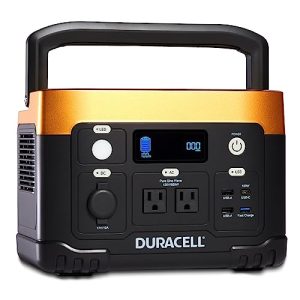 Duracell Portable Power Station 500W (515Wh/120V) Lithium Battery Backup Portable Solar Generator (Solar Panel Sold Separately) for Power Outages, Home Emergency Kits, Camping, Backyard, and Outdoor