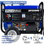 DuroMax XP5500E Gas Powered Portable Generator-5500 Watt Electric Start-Camping & RV Ready, 50 State Approved, Blue/Black