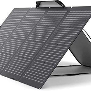 EF ECOFLOW RIVER 288Wh with 220W Solar Panel, Solar Generator 3x600W (X-Boost 1800W) AC Outlets, Portable Power Station for Outdoors Camping RV Hunting Emergency