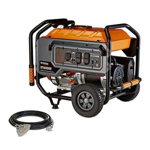 Generac 6433 XT8000E 8000-Watt Gas-Powered Portable Generator with Cord - Electric Start for Convenience - Ideal for Emergency Backup Power and Job Sites - 49-State Compliant, CSA Certified