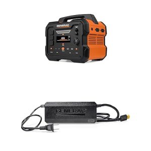 Generac GB1000 1086Wh Portable Power Station with Generac 8031 Charge Enhancer 200W Charger