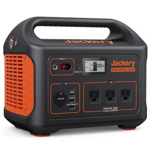 Jackery Portable Power Station Explorer 1000, 1002Wh Solar Generator (Solar Panel Optional) with 3x110V/1000W AC Outlets, Solar Lithium Battery Pack for Outdoor RV/Van Camping, Emergency (Renewed)