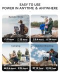 Portable Power Station 300W, 268.8Wh Solar Generator, Up to 600W AC Outlets, 60W USB-C PD Output, 110V Pure Sine Wave LiFePO4 Battery Generator for Camping Travel RV Home Use (Solar Optional)