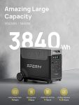 Portable Power Station 3600W / 3840Wh, Solar Generator for RV Van House Outdoor Camping