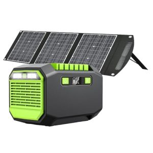 Portable Solar Generator, 200W Output, 1000 Cycles, 15V2A Input, solar power mobile battery，Solar Generator for Camping, Home Use, Emergency