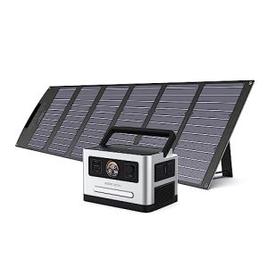 Portable Solar Generator, Egretech Portable Power Station Sonic 1200W 999Wh with 100W Portable Solar Panel, 1200W AC Outlets, PD 100W for RV, Outdoor Camping