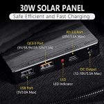 RS328 100W Power Station and RSSP30 30W Solar Panel - Portable Energy Storage Power Generator Bank and 12V Foldable Solar Panel with AC/12V DC/USB/USB C Outlet for Backup, Camping, Emergency