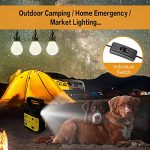 Solar Generator - Portable Power Station for Emergency Power Supply,Portable Generators for Camping,Home Use&Outdoor,Solar Powered Generator With Panel Including 3 Sets LED Light (Yellow)