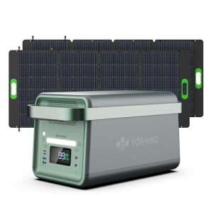 Solid-State Solar Generator 1326Wh with 2x 200W Solar Panels, 4x Outlets 2000W, Fast Charging in 45 Mins to 80%, Portable Power Station for Home Backup, Outdoors, Camping, Emergency, RVs