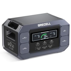 GRECELL Portable Power Station 2200W Solar Generator 1126Wh,1.25Hrs Fast Charging, LiFePO4 Battery Pack (4800W Peak) with 4×2200W AC Outlets,2×PD 100W, Generator for Home Use Outdoor Camping Emergency