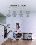 OUKITEL P5000 Solar Generator with 2x400W Solar Panel, 5120Wh LiFePO4 Power Station, 5x2200W AC Outlets (4000W Surge), UPS Battery Backup, 1000W MPPT Solar Input, for Emergency, Power Outage, Home