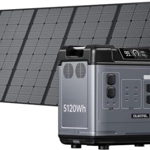 OUKITEL-P5000-Solar-Generator-with-2x400W-Solar-Panel-5120Wh-LiFePO4-Power-Station-5x2200W-AC-Outlets-4000W-Surge-UPS-Battery-Backup-1000W-MPPT-Solar-Input-for-Emergency-Power-Outage-Home-0
