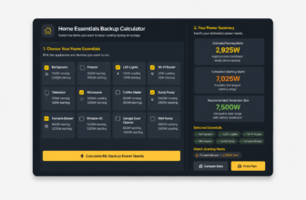 home essential caltulator - justportablegenerators tool