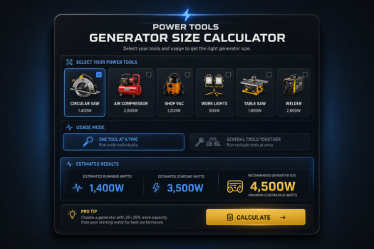 power tool calculator