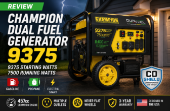 Champion dual fuel generator 9375 review for home backup power with gasoline and propane
