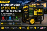 12,000 Watt Tri Fuel Generator: Champion 201161 Review